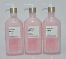 3 BATH  BODY WORKS AROMATHERAPY INSPIRE LOVE ROSE VANILLA MOISTURE LOTION CREAM