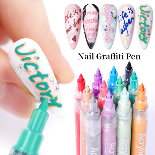 Nail Art Graffiti Pen For 3D Nails Art DIY UV Gel Nail Polish Painting