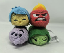 Lot of 4 Disney Inside Out Tsum Tsum Beanbag Stuffed Animals