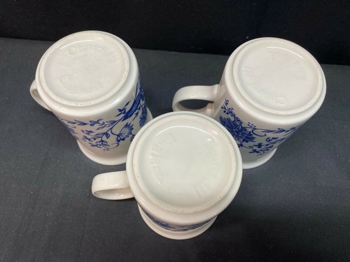 3er Set ~ Churchill "BLUE ONION" England ~ Tassen ~ 4" hoch - Bild 8 von 9