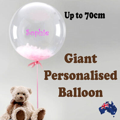 personalised printed wording for bubble balloon baby shower christening birthday