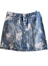 Girls Tie Dye Button Denim Skirt - Simplywht , Size 6