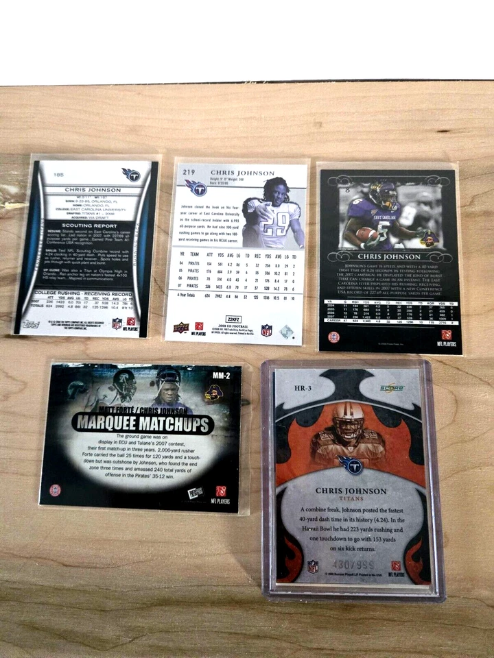 Комбинированный пресс-пропуск Криса Джонсона 2008 rk/upper dec rk/bowman rk/score rk - Изображение 2 из 2