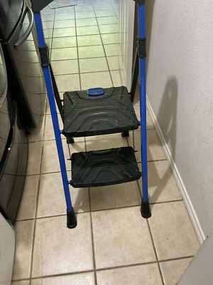 Kobalt 2-Step 300-lb Capacity Black Steel Foldable Step Stool