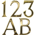 SOLID BRASS DOOR NUMBERS WITH SCREWS 3"/75mm Large Hotel/B&B/Stay/Room/Classic
