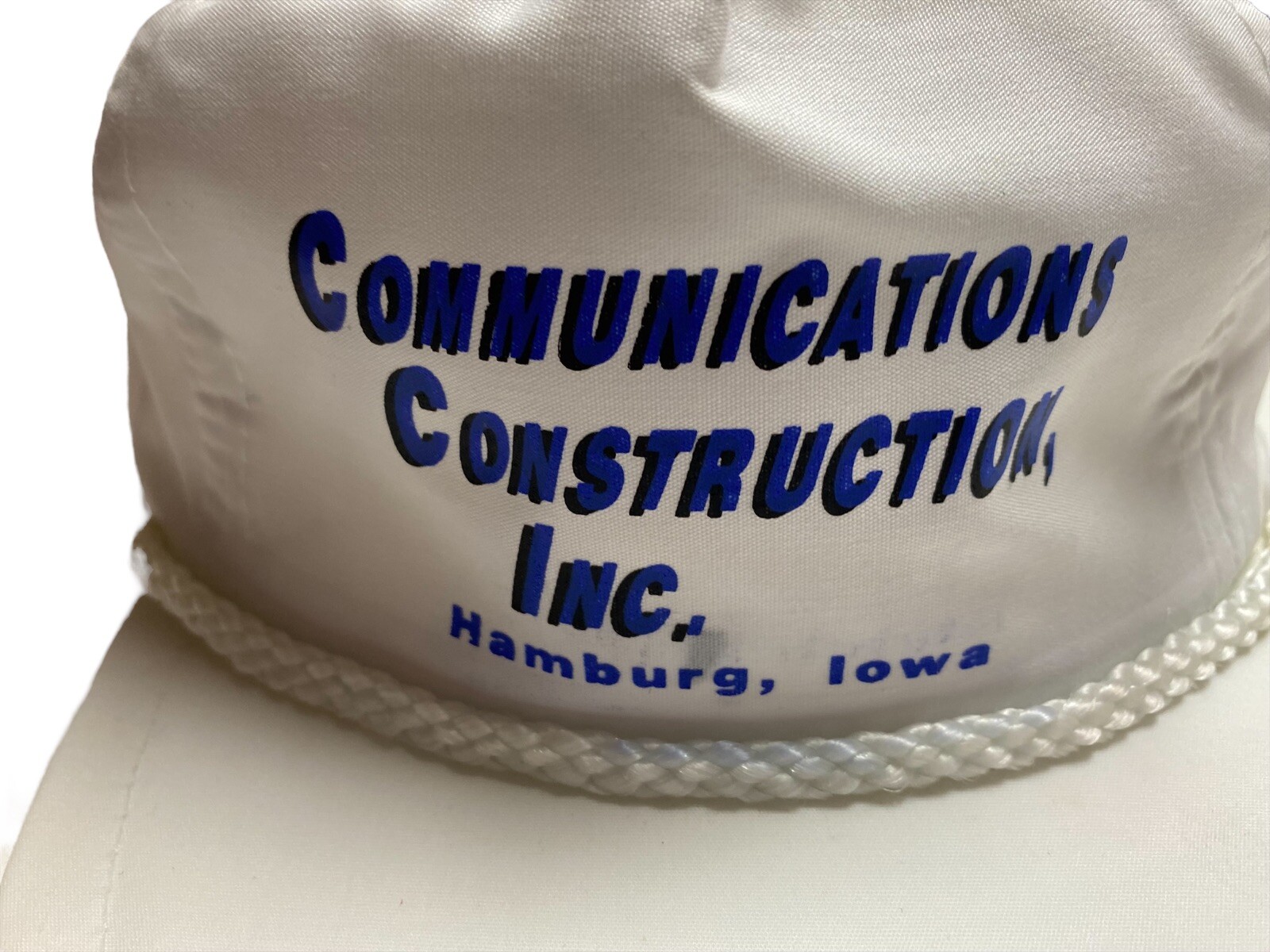Vintage Construction Baseball Hat Cap Hamburg Iow… - image 1