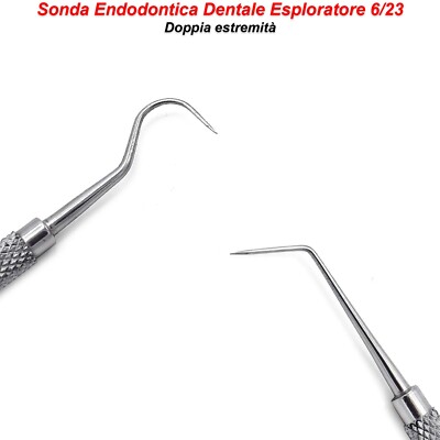 Set 2 Sonde Dentali Esploratore 23/17A, In Acciaio Inox, Per - Foto 2