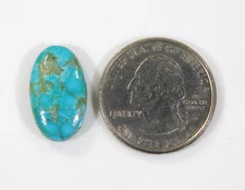 Natural Kingman Pyrite Turquoise Oval Cabochon Gemstone Arizona 7.10 Ct D0=141