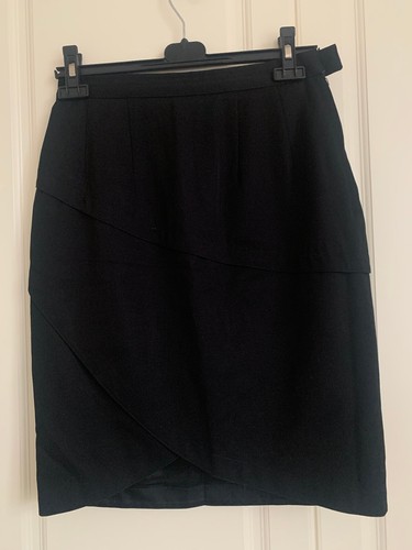 Zaiko Muraoka 100% wool. Black skirt. Knee length. Size UK8 #WSK634 - Picture 10 of 12