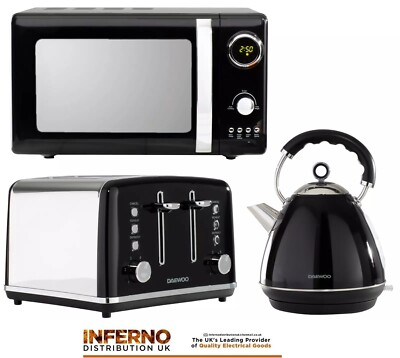 DAEWOO Kensington Stainless Pyramid Kettle Slice Toaster And