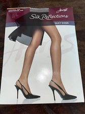 Hanes Silk Reflections Reinforced Toe Pantyhose Control Top Size AB Town Taupe