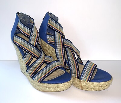 Aldo Wedge Colorful Elastic Strap Sandals