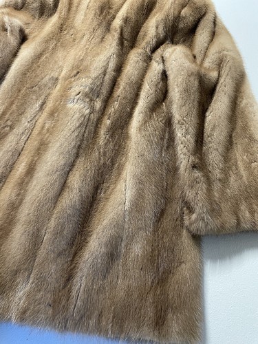 Abrigo de piel de visón rubio vintage William H. Harris neblina de otoño para mujer 40 pulgadas busto M - Imagen 20 de 24