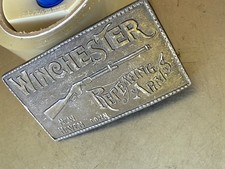 Winchester Repeating Arms Belt Buckle Vintage Brass New Haven Connecticut USA