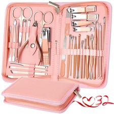 Manicure Set Pedicure Kit Womens Nail Clippers Set 32 in 1 Professional Groom...