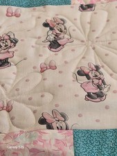 Handmade 4 Patch Minnie Mouse Baby Quilt
