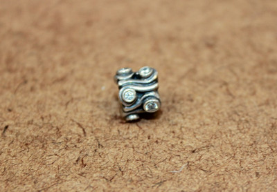 Pandora Ocean Waves Clear CZ Charm 790369CZ (095WEJ]