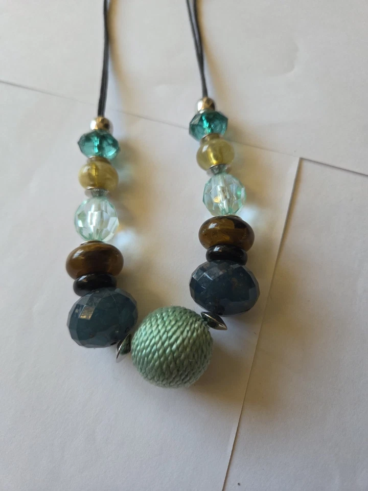 Kette Nachlass Modeschmuck Grün Türkis Halskette - Bild 2 von 4