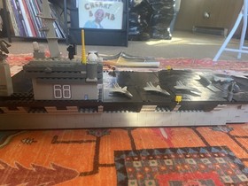 Rare COMPLETE MEGA BLOKS PRO BUILDER 9795 USS NIMITZ Lego Aircraft Carrier 