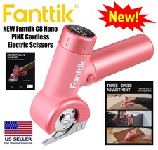 NEW Fanttik C8 Nano Cordless Electric Scissors Pink 3.7V Power Cutter Crafts Box