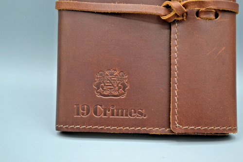 Rustico Leather Softcover Notebook Wine Journal - Lined - Saddle - 19 Crimes - Picture 2 of 6