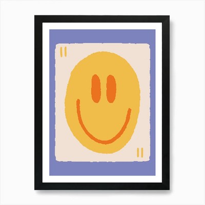 Smiley Gesicht 1 Kunstdruck gerahmt Wandbild Poster Leinwanddruck Bild