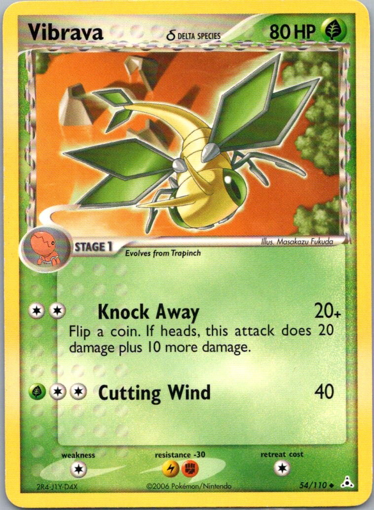 Pokemon TCG Vibrava δ 54/110 Holon Phantoms LP