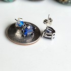 925 Sterling Silver 4.6CT Heart  Sapphire Earrings Gemstone White Gold-plated — photo 3