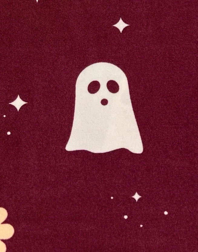 Leggings LuLaRoe TC2 Alto Curvilíneo 2 Halloween Fantasma Borgoña Otoño Otoño Calabaza Foto 3 de 4