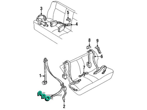 Sicherheitsgurt rechts hinten VW Golf I Cabriolet 155 533857813B P24245327