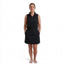 Sleeveless Tennis Golf Dress with Built-in Shorts & Pocket Black Sport XS NEW