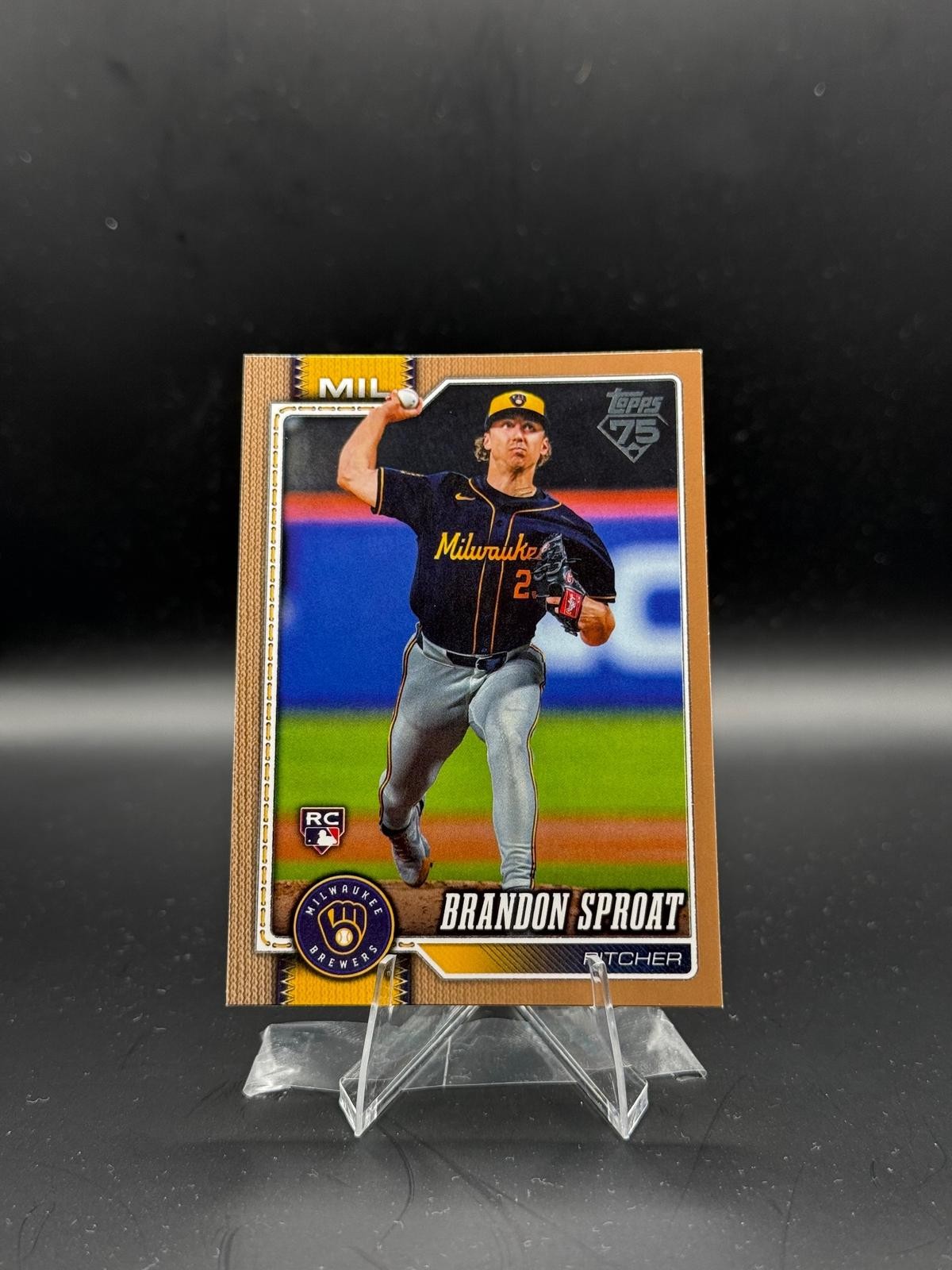 Brandon Sproat Rookie Gold 2026 Topps #534 Milwaukee Brewers