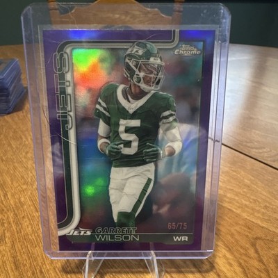 Topps Chrome 2025 Garrett Wilson Jets #235 Purple /75 Purple Refractor NFL 🔥🛬