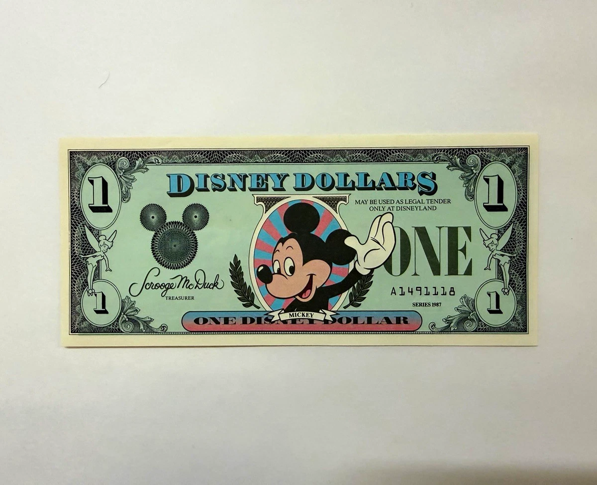 ☆希少初版連番　折なし美品☆DisneyDollars ディズニーダラー　87 Disney Dollars 1987 for sale | eBay