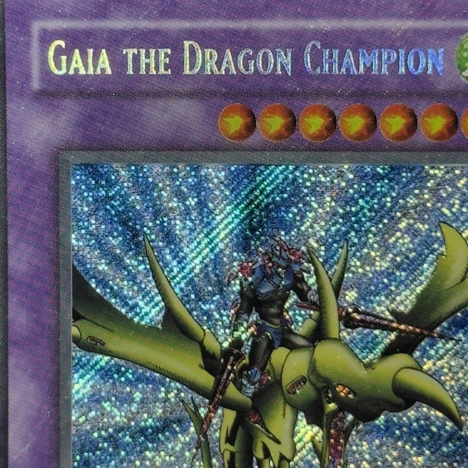 HOLO BLEED Gaia The Dragon Champion LOB-125 SR Reverse Foil Error Set Yugioh NM - Image 2 of 4