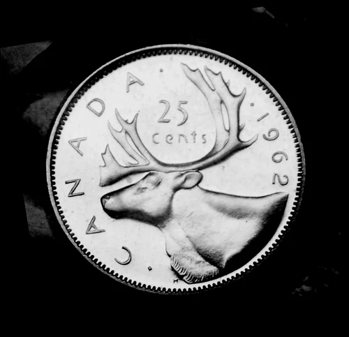 1962 25¢ silver coin that is UNC and MS in mint cellophane Gorgeous and flawless