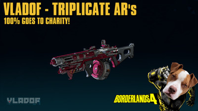 LVL 70 Borderlands 4 - VLADOF TRIPLICATE AR's - 100% CHARITY!