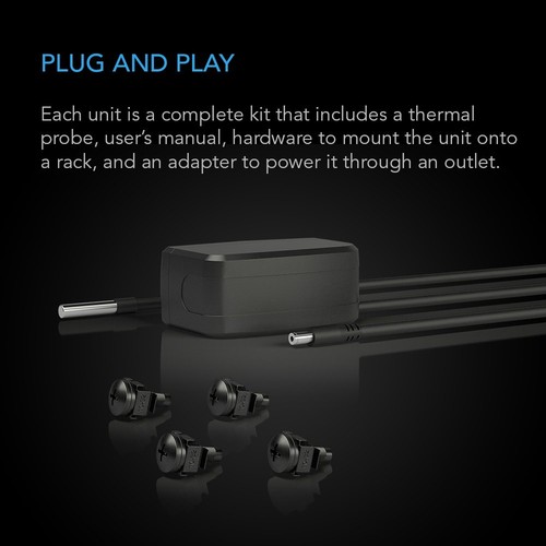 3U Rack Mount Fan Panel | AC Infinity CLOUDPLATE T9 | Exhaust Airflow for AV - Picture 5 of 7