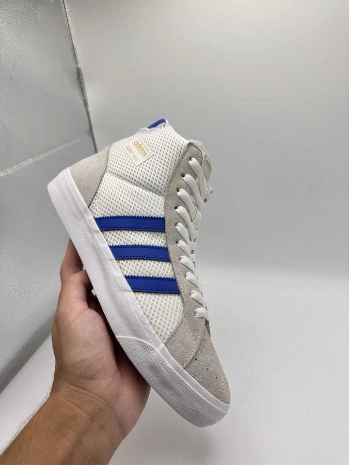 Adidas Originals Basket Profi Bianco Blu Scarpe da Ginnastica Uomo Taglia UK 8 EU 42 - Immagine 4 di 4