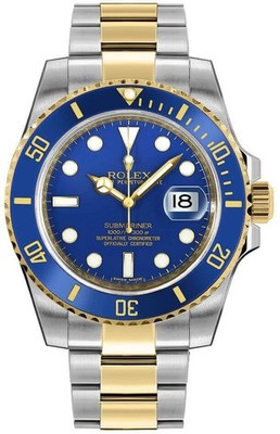 Rolex Submariner 116613LB Blue Dial 18k Gold / Stainless Steel 40mm Men's Watch