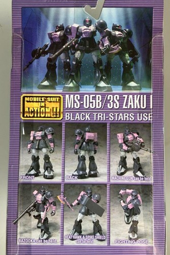HG Zaku I Black Tri-Stars Model Kit - 1/144 Scale Mobile Suit Gundam MS-05B Zaku 1, Build & Customize