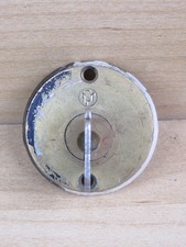 vecchia SERRATURA CILINDRO CON CHIAVE PM in ottone per porta chiusura vintage