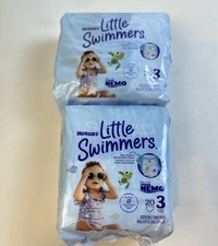 Bundle of 2 New Packs total 40 diapers Huggies Little Swimmers / Sz 3