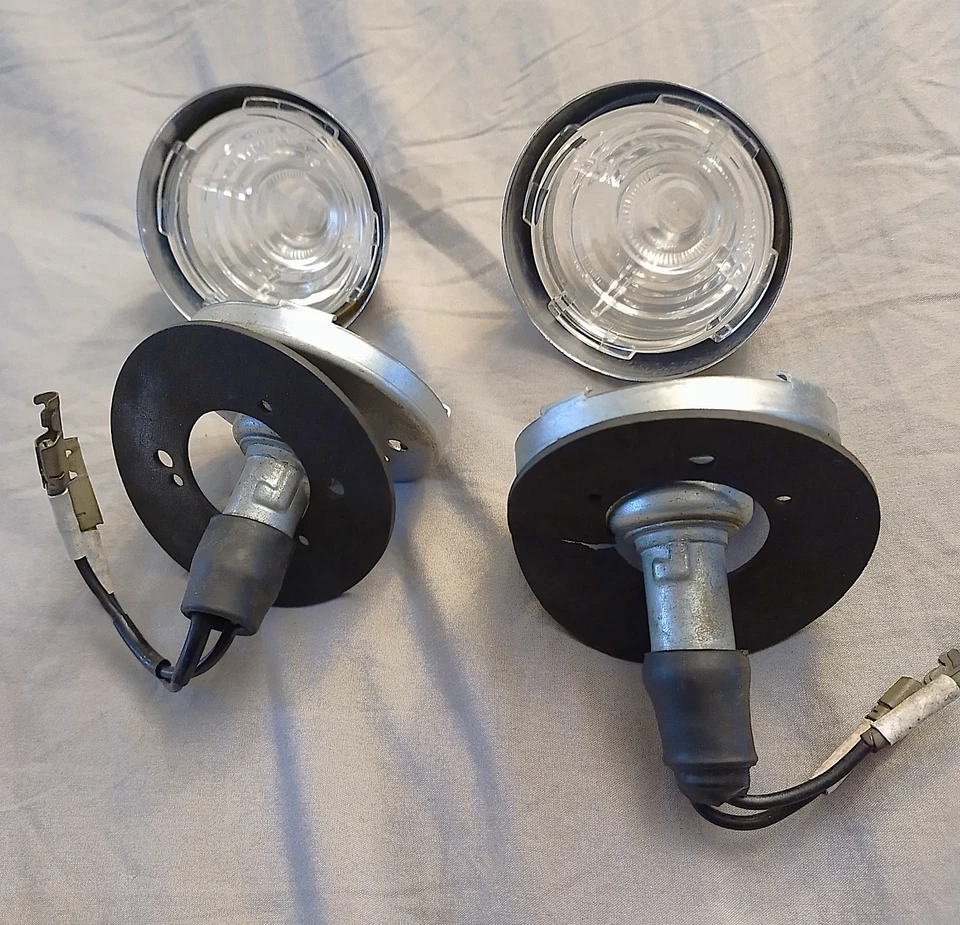 PAIRE DE FEUX COMPLETS MARCHAL REF 220 DEUX FONCTIONS BLANCS - Photo 2/4