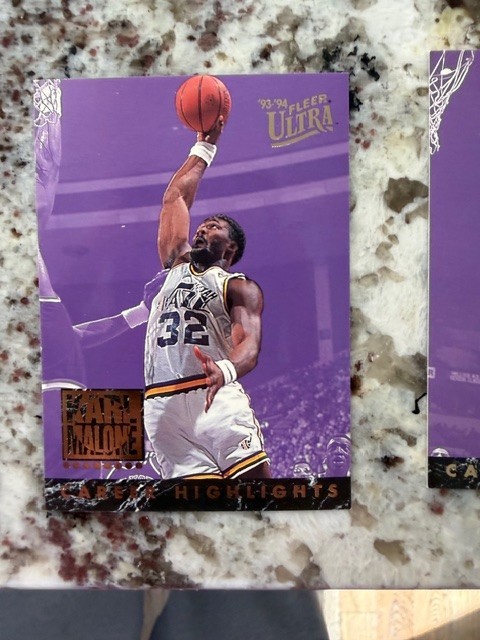 1993-94 FLEER ULTRA NBA CAREER HIGHLIGHTS CARD UTAH JAZZ KARL MALONE #5