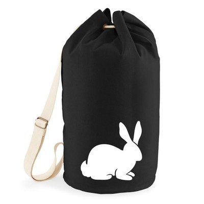 Seesack Hase Kaninchen Silhouette Geschenkidee Hase Kaninchen Geschenk Präsent M