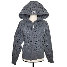 Lululemon Limited Edition Scuba Hoodie Size 8 Full Zip Love Dove Gray Pockets