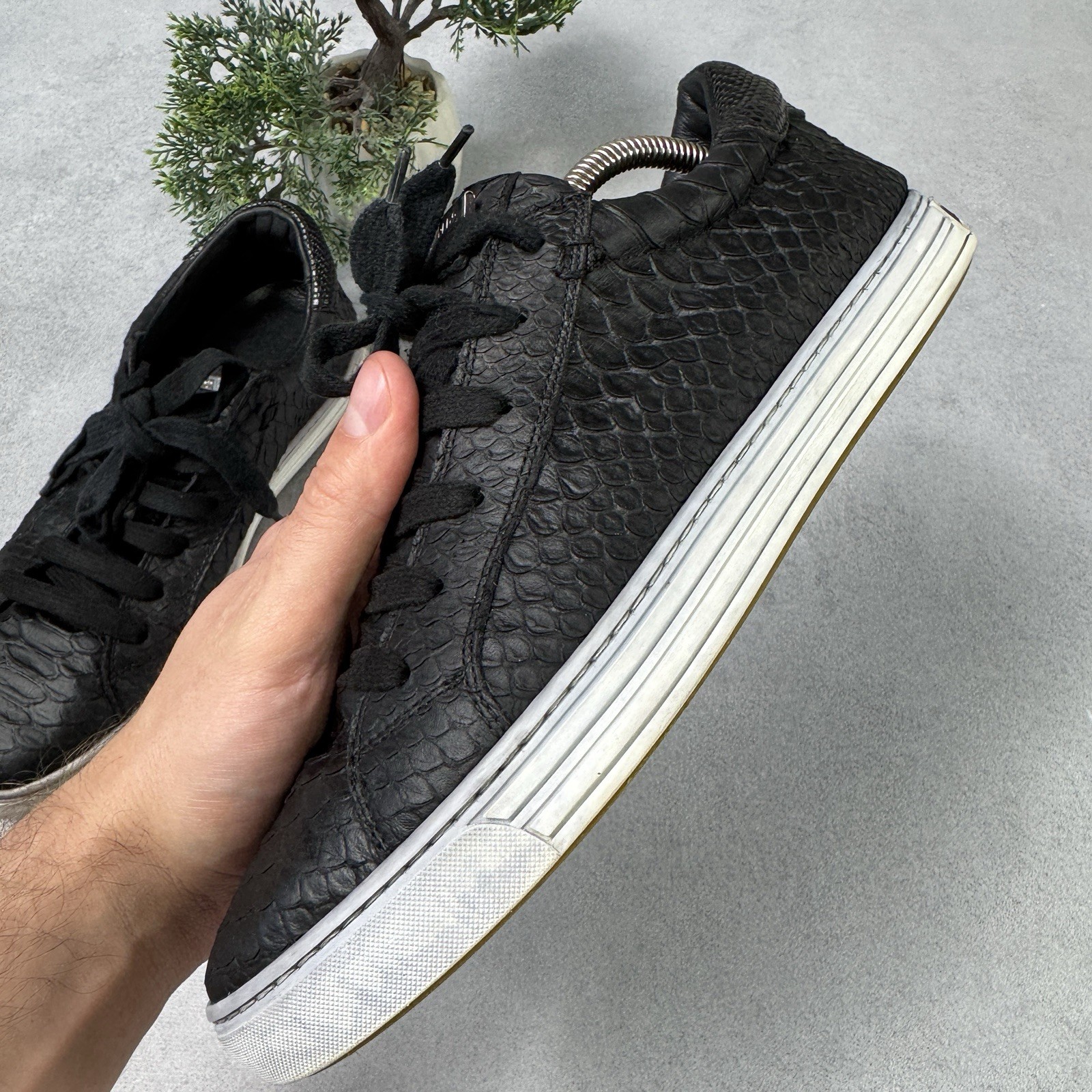 DSQUARED2 Python Textured Sneakers Black Tennis S… - image 13