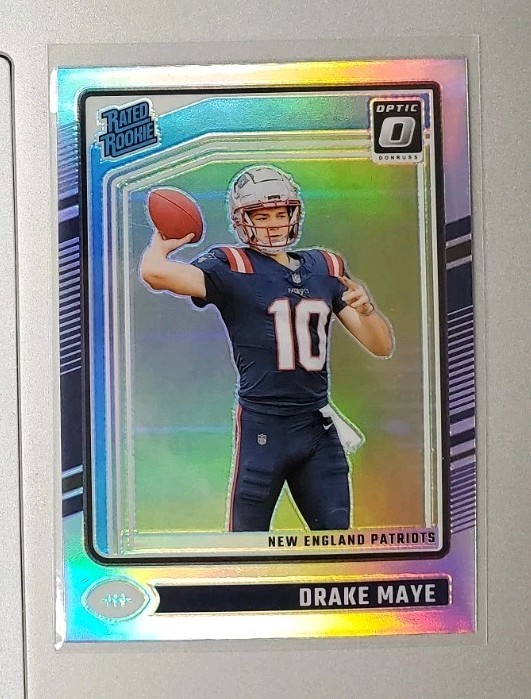 2024 Optic Drake Maye Rated Rookie Holo Silver #229 Rookie New England Patriots