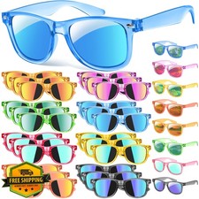 GIFTINBOX 24pk Kids Sunglasses Bulk UV400 Party Favors 4-8
